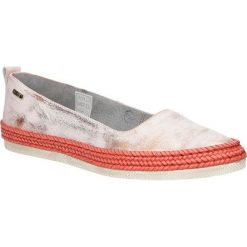 Baleriny skórzane maciejka 02938. Pomarańczowe baleriny damskie Maciejka, bez wzorów, ze skóry, bez obcasa, na obcasie. Za 279,99 zł.