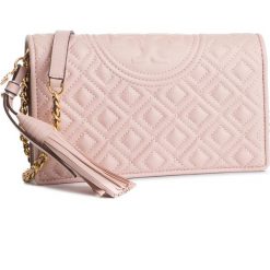 Torebka TORY BURCH - Fleming Wallet 50263 Shell Pink 652. Różowe torebki klasyczne damskie Tory Burch, bez wzorów, ze skóry, eleganckie, bez dodatków. Za 1439,00 zł.