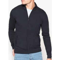 Sweter na zamek z kołnierzem na stójce, 100% bawełny. Czarne kardigany męskie marki La Redoute Collections, l, z bawełny, ze stójką. Za 102,86 zł.