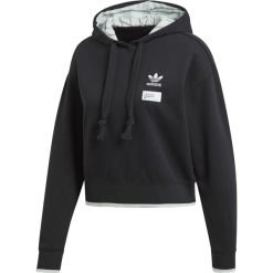 Bluza adidas Originals Cropped DU9927. Bluzy damskie Adidas, z aplikacjami, z bawełny, z krótkim rękawem, długie, bez kaptura. W wyprzedaży za 189,99 zł.