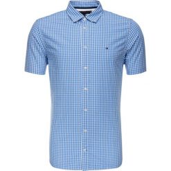 Koszula TOMMY HILFIGER Gingham MW0MW10937. Niebieskie koszule męskie TOMMY HILFIGER, s, bez wzorów, z bawełny, casualowe, bez kołnierzyka, bez rękawów. W wyprzedaży za 229,00 zł.