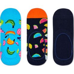 Happy Socks - Stopki Banana (3-pack). Skarpetki męskie Happy Socks, bez wzorów, z elastanu. W wyprzedaży za 59,90 zł.
