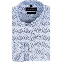 Koszula SIMONE KDBS000764. Niebieskie koszule męskie Giacomo Conti, na zimę, m, z nadrukiem, z bawełny, button down, bez rękawów. Za 199,00 zł.