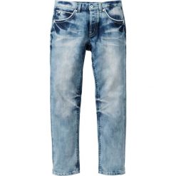 Dżinsy Regular Fit Straight bonprix niebieski "used". Niebieskie jeansy męskie bonprix, m, bez wzorów. Za 129,99 zł.