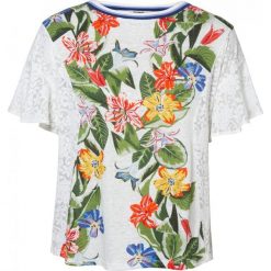 Desigual koszulka damska TS Silvana XL biały. Białe koszulki damskie Desigual, xl, z materiału. W wyprzedaży za 175,00 zł.