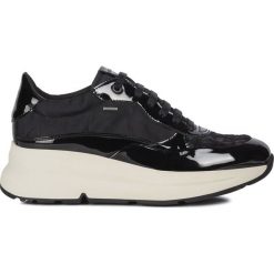 Geox Backsie ABX Tenisówky Czarny. Czarne trampki i tenisówki damskie Geox, bez wzorów, z materiału, bez zapięcia. Za 617,95 zł.