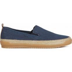 Geox Mondello Espadryle Niebieski. Niebieskie espadryle męskie Geox, bez wzorów, z materiału. Za 411,95 zł.