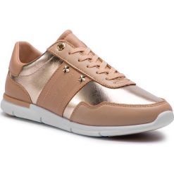 Sneakersy TOMMY HILFIGER - Tommy Essential Leather Sneaker FW0FW03688 Peach Rose 653. Brązowe półbuty damskie TOMMY HILFIGER, ze skóry ekologicznej. W wyprzedaży za 249,00 zł.