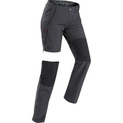 Spodnie turystyczne 2 w 1 - TREK 100 damskie. Szare buty trekkingowe damskie FORCLAZ. Za 99,99 zł.
