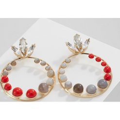 Kolczyki damskie: Anton Heunis CRYSTAL AND AGATE HOOPEARRING Kolczyki red/grey