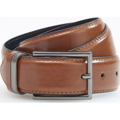 Skórzany pasek - Żółty. Żółte paski męskie marki Reserved, w paski. Za 79,99 zł.