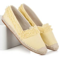 Espadryle damskie: Żółte espadryle z frędzelkami NICOLE