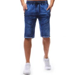 Spodenki i szorty męskie: Spodenki męskie denim look niebieskie (sx0589)