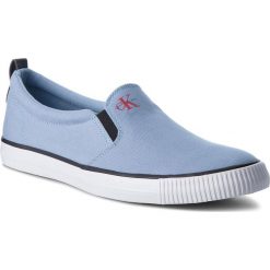 Tenisówki CALVIN KLEIN JEANS - Armand Denim S1488 Light Blue. Niebieskie półbuty męskie Calvin Klein Jeans, bez wzorów, z jeansu, bez zapięcia. W wyprzedaży za 219,00 zł.