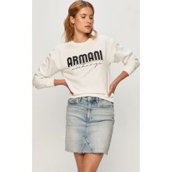 Armani Exchange - Bluza. Czarne bluzy damskie Armani Exchange, s, z aplikacjami, z elastanu, bez rękawów, bez kaptura. W wyprzedaży za 359,90 zł.