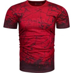 T-shirt męski czerwony Recea. Czerwone koszulki męskie Recea, xl, z napisami, z bawełny, klasyczne, bez kołnierzyka. Za 24,99 zł.