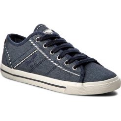 Tenisówki WRANGLER - Starry America WF0672835 Navy 16. Niebieskie półbuty damskie marki Wrangler, bez wzorów, z gumy, bez zapięcia. W wyprzedaży za 169,00 zł.