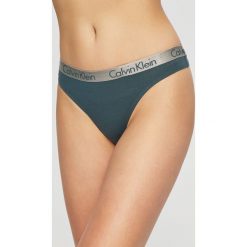 Calvin Klein Underwear - Stringi. Szare majtki damskie Calvin Klein Underwear, s, z elastanu. W wyprzedaży za 59,90 zł.