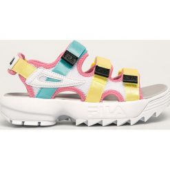 Fila - Sandały Disruptor Sandal. Klapki damskie Fila, bez wzorów, z gumy, bez obcasa, na obcasie. W wyprzedaży za 269,90 zł.