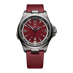 Zegarek "241717" w kolorze bordowym. Czerwone zegarki męskie marki Victorinox, ze stali. W wyprzedaży za 1999,95 zł.