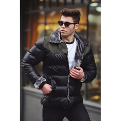 Kurtka męska ALFREDO KHAKI. Brązowe płaszcze męskie na zimę, s. W wyprzedaży za 219,00 zł.
