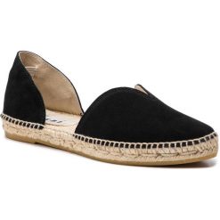 Espadryle MANEBI - Open-Side Flats K 1.0 O0 Black Suede. Czarne espadryle damskie Manebi, na co dzień, bez wzorów, ze skóry, bez obcasa, bez zapięcia. W wyprzedaży za 339,00 zł.