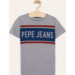 Pepe Jeans - T-shirt dziecięcy Talton 128-180 cm. Szare t-shirty chłopięce Pepe Jeans, z nadrukiem, z bawełny, bez rękawów. Za 119,90 zł.