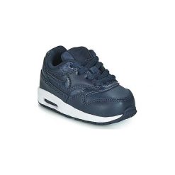 Buty Dziecko Nike AIR MAX 1 TODDLER. Niebieskie trampki dziewczęce Nike, bez wzorów, bez zapięcia. Za 269,00 zł.