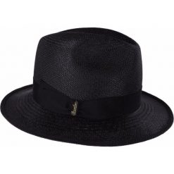 Kapelusz BORSALINO PANAMA QUITO. Czarne kapelusze damskie Borsalino, z aplikacjami, eleganckie. W wyprzedaży za 623,00 zł.
