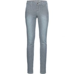Dżinsy SKINNY z paskami bonprix ciemnoniebieski w paski. Niebieskie jeansy damskie marki bonprix, w paski, z jeansu. Za 99,99 zł.