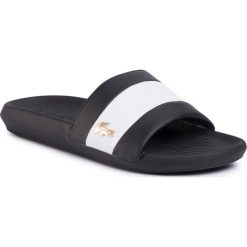 Klapki LACOSTE - Croco Slide 120 3 Us Cma 7-39CMA0061312 Blk/Wht. Czarne klapki męskie Lacoste, bez wzorów, ze skóry ekologicznej. Za 199,00 zł.