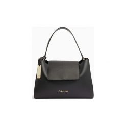 Torebki do ręki Calvin Klein Jeans K60K605625 ENFOLD TOP HANDLE. Czarne topy damskie Calvin Klein Jeans, bez wzorów, z jeansu, bez kołnierzyka. Za 430,52 zł.