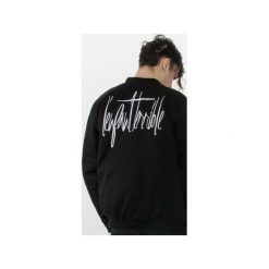 Bomber L`ET Jacket. Czarne kurtki męskie marki Harp Team, xl, z haftami, z materiału, bez kaptura. Za 249,00 zł.