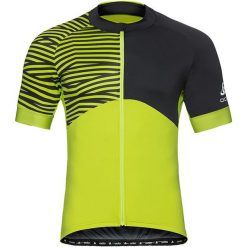 Odlo Koszulka rowerowa Stand-up collar s/s full zip Umbrail Ceramicool r. M (411452). Koszulki sportowe męskie Odlo, m. Za 221,15 zł.