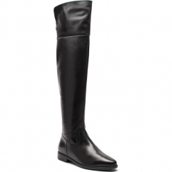 Muszkieterki TAMARIS - 1-25516-31 Black 001. Czarne buty zimowe damskie Tamaris, z materiału, przed kolano, na wysokim obcasie, na obcasie. Za 459,90 zł.