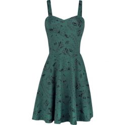 Jawbreaker Oujia Print Caged Back Skater Dress Sukienka niebieski (Petrol). Niebieskie sukienki z falbanami marki Jawbreaker, s, z nadrukiem, z jersey. Za 244,90 zł.