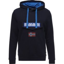 Napapijri BURGEE Bluza z kapturem blu marine. Szare bluzy męskie rozpinane marki Napapijri, l, z materiału, z kapturem. Za 429,00 zł.