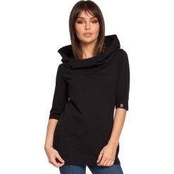 ABBY Bluza z krótkim rękawem i kapturem - czarna. Czarne bluzy damskie BE, s, bez wzorów, z elastanu, z krótkim rękawem, krótkie. W wyprzedaży za 129,00 zł.