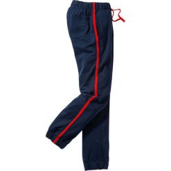 Spodnie sportowe bonprix ciemnoniebieski. Niebieskie spodnie męskie bonprix, s, w paski, sportowe. Za 69,99 zł.