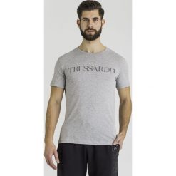 T-SHIRT trussardi jeans. Szare t-shirty męskie m, z nadrukiem, z bawełny, z okrągłym kołnierzem. Za 169,00 zł.