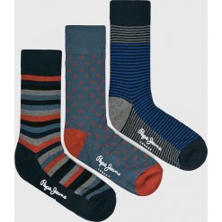 Pepe Jeans - Skarpety Guy (3-pack). Niebieskie skarpetki męskie marki Pepe Jeans, z bawełny. Za 79,90 zł.