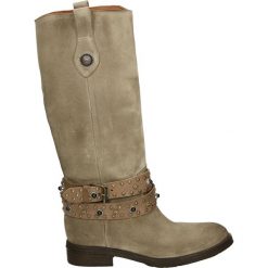 Kozaki - 0060 CAM TAUP. Szare buty zimowe damskie Venezia, ze skóry. Za 799,00 zł.