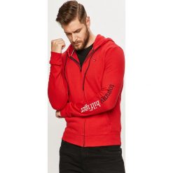 Tommy Hilfiger - Bluza. Czerwone bluzy męskie TOMMY HILFIGER, s, z aplikacjami, z bawełny, z kapturem, bez rękawów, z kapturem. Za 359,90 zł.