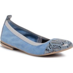 Baleriny R.POLAŃSKI - 1101 Błękitny Comfort. Niebieskie baleriny damskie R.Polański, bez wzorów, ze skóry, klasyczne, bez obcasa. Za 289,00 zł.