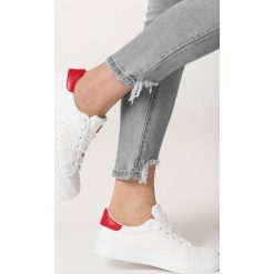 Biało-Czerwone Buty Sportowe Hajrah. Białe buty sportowe damskie Born2be, bez wzorów, sportowe. Za 79,99 zł.