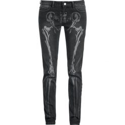 Jeansy damskie: Full Volume by EMP Bone Skarlett (Slim Fit) Jeansy damskie czarny