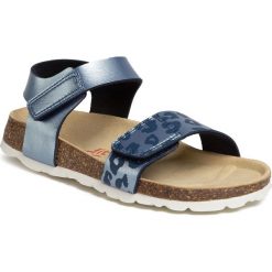 Sandały SUPERFIT - 6-00123-80 S Blau. Niebieskie sandały dziewczęce Superfit, ze skóry ekologicznej, bez zapięcia. Za 159,00 zł.