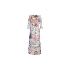 Sukienki długie Desigual DERA. Białe sukienki damskie Desigual, bez wzorów, bez kołnierzyka, bez rękawów, długie. Za 529,00 zł.