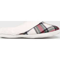 Lauren Ralph Lauren - Kapcie. Białe kapcie damskie marki Lauren Ralph Lauren, z materiału. W wyprzedaży za 199,90 zł.