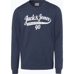 Jack & Jones - Męska bluza nierozpinana – Jorgalions, niebieski. Niebieskie bluzy męskie Jack & Jones, xxl, z napisami, bez kołnierzyka, bez rękawów, bez kaptura. Za 69,95 zł.